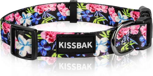 Vista 9 de Collar de perro para perros pequeños y medianos, diseño especial, lindo collar para mascotas, suave, ajustable, elegante, floral, hembra, cachorro