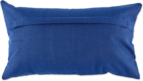 Vista 2 de DII Colección de fundas de almohada decorativas de algodón, color azul marino, 12x20, 4