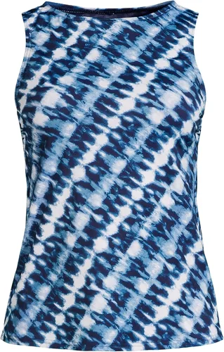 Vista 9 de Lands' End Top de Traje de Baño Tankini Modesto con Cuello Alto UPF 50 para Mujer Negro