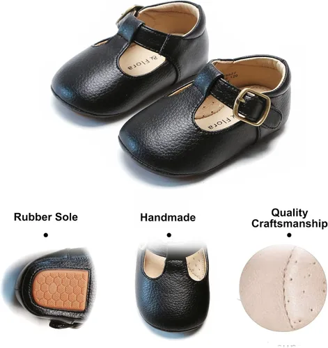 Vista 4 de Felix Flora Zapatos de bebé de suela suave zapatos de caminar para bebé mocasines de goma para ballet
