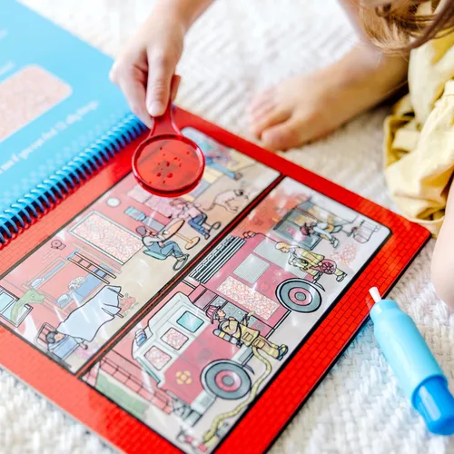 Vista 8 de Melissa & Doug On the Go Water Wow! Almohadilla de actividades reutilizable de lujo para revelar agua – Around Town