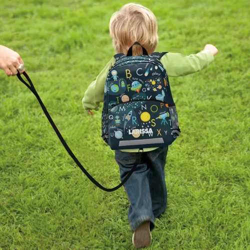 Vista 5 de Glaphy Mochila personalizada para niños, mochila infantil para guardería, mochila preescolar con nombre personalizado para niños y niñas, 8 planetas