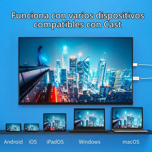 Vista 4 de j5create ScreenCast - Receptor adaptador de pantalla inalámbrico HDMI – Espejo de teléfono, tableta, portátil a HDTV – Compatible con MiraCast