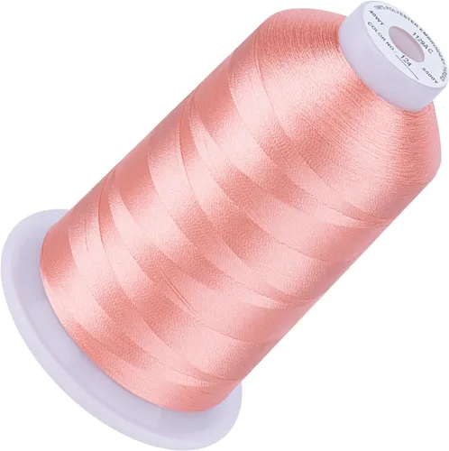 Vista 121 de Simthread 5500 yardas de hilo de bordar, 5000M de alto rendimiento 40WT 100% hilo de poliéster – 170+ colores vívidos, clasificado de alta velocidad