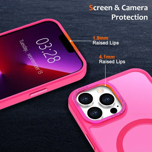 Vista 1066 de Anuck - Funda magnética para iPhone 11 compatible con MagSafe, carcasa trasera mate translúcida dura, borde de TPU, delgada, resistente a impactos