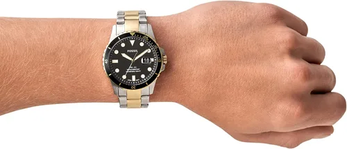 Vista 4 de Fossil - Reloj de cuarzo y acero inoxidable casual FB-01 inspirado en el buceo para hombre
