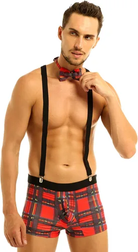 Vista 4 de WinChang Conjunto de lencería sexy para hombre, juego de rol, uniforme de club nocturno