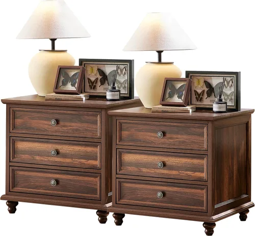 Vista 13 de Joaxswe Cómoda rústica de 4 cajones para dormitorio, cómoda rústica de 37 pulgadas de alto con 4 pies de madera maciza, organizador de armario