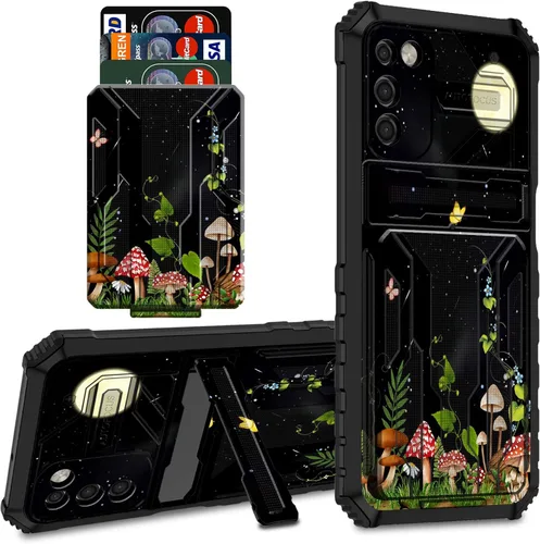 Vista 43 de Funda para teléfono Samsung Galaxy A03S Galaxy A03S Funda tipo cartera con tarjetero y soporte de doble capa de PC duro TPU suave cubierta