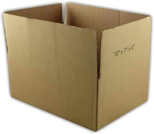 Vista 2 de EcoSwift 5 cajas de embalaje de la cartulina acanalada 10x7x4 que envían por correo los cartones móviles de la caja de envío