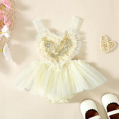 Vista 2 de Kaipiclos Traje de sesión de fotos para bebé recién nacida, mameluco de encaje bohemio floral medio primer cumpleaños fotografía traje