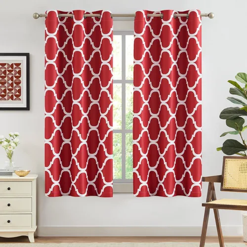 Vista 10 de Melodieux - Cortinas de bolsillo de moda marroquí para cocina, cafetería o baño, pequeñas ventanas