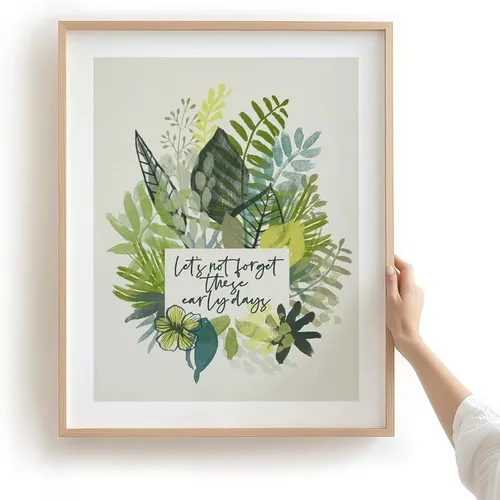 Vista 3 de Song Lyric - Póster para pared, diseño de acuarela de hojas y flores, decoración estética de granja bohemia, regalo para aniversario