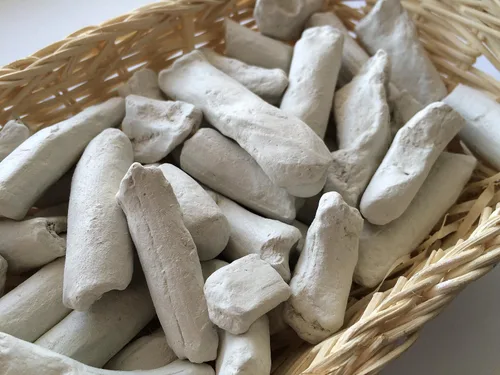 Vista 3 de Trozos comestibles de arcilla prensada blanca (grumos) naturales para comer (alimentos), 4 oz (113 g)