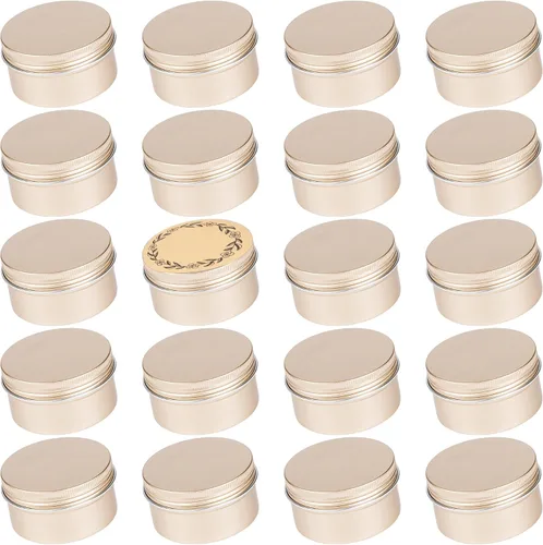Vista 19 de Latas de aluminio con tapa de rosca verde de 4 oz (4.1 fl oz) con etiquetas