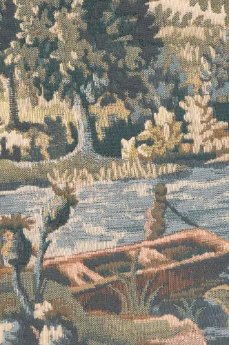 Vista 3 de C Charlotte Home Furnishings Inc Paysage Flamand Bateau - Funda de almohada cuadrada de 17 x 17 pulgadas, funda de cojín decorativa bohemia