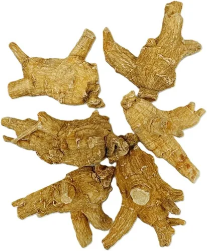 Vista 5 de Seleccionado a mano de ginseng americano de grado A grande, redondo, tamaño jumbo (caja de 4 onzas)