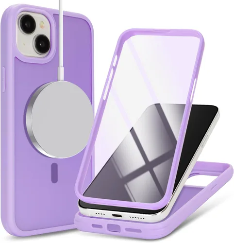 Vista 90 de Funda para iPhone 8 Plus con protector de pantalla, compatible con Magsafe, para iPhone 7 Plus, protector de pantalla integrado, funda delgada
