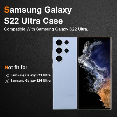 Vista 6 de Funda de silicona transparente para Samsung Galaxy S22 Ultra. Delgada