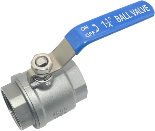 Vista 11 de DAN SPEED 1" NPT Hembra SS 316 Válvula de Bola de Puerto Completo de Acero Inoxidable con Mango de Vinilo WOG1000