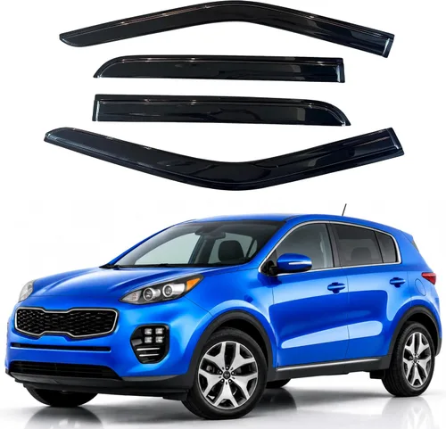 Vista 111 de Visera de ventana IG para Ford Focus Sedán y Hatchback 2012-2018, Protector de ventana lateral para lluvia y viento estilo Mugen, extra duradero