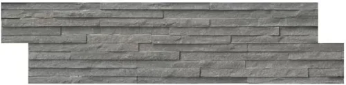 Vista 3 de Tenedos Mármol gris carbón de 6 pulgadas x 24 pulgadas, panel de pared apilado de piedra natural, acabado de cara dividida para salpicaduras