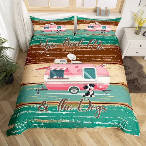Vista 18 de Erosebridal Camper Bedding - Juego de ropa de cama de 2 piezas, estilo rústico de granja, juego de ropa de cama de campamento para adolescentes