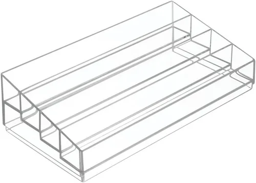 Vista 11 de iDesign Organizador de cosméticos y esmaltes de uñas en niveles, colección Clarity, 12.75 pulgadas x 6.5 pulgadas x 3.75 pulgadas, transparente
