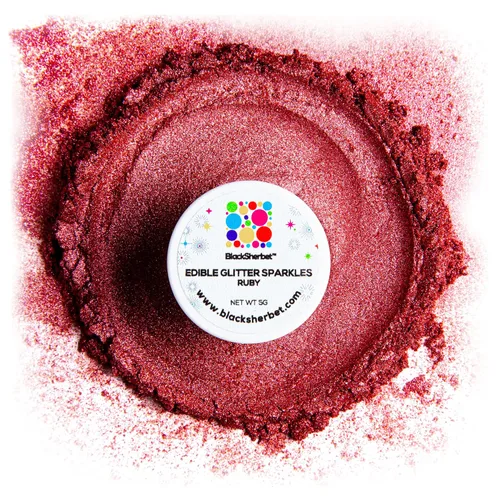 Vista 11 de Blacksherbet Purpurina comestible de albaricoque para bebidas, 0.18 oz, certificado KOSHER, purpurina y polvo para pasteles, fresas, magdalenas