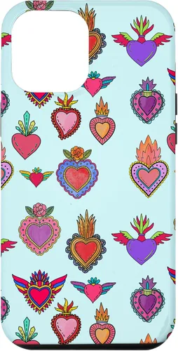 Vista 26 de Latinas Milagros Tin Hearts Phone Case Gift Watercolor Case for iPhone 17