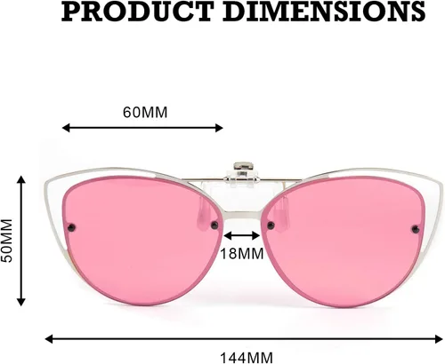 Vista 6 de FEISEDY Gafas de sol polarizadas con clip de ojo de gato con función abatible para gafas B2670
