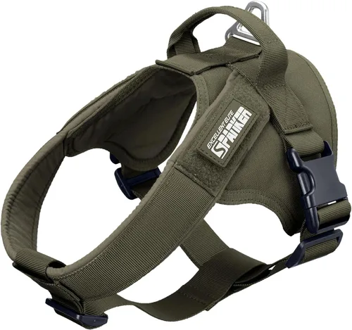 Vista 11 de EXCELLENT ELITE SPANKER Arnés táctico para perro, arnés de patrulla militar, chaleco de servicio para perro, chaleco militar para perro, chaleco