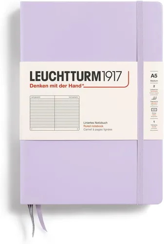 Vista 27 de LEUCHTTURM1917 373976 Cuaderno mediano (A5), tapa dura, 251 páginas numeradas, cereza, liso