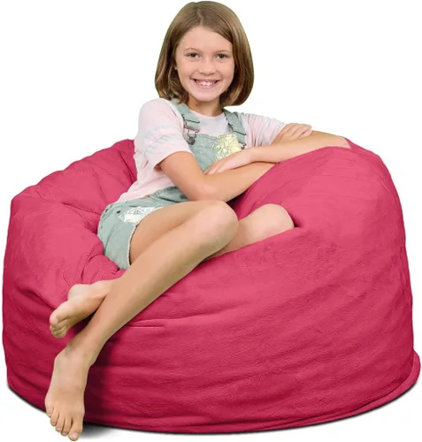 Vista 20 de ULTIMATE SACK Puf de gran tamaño de 3 pies para adultos, funda de piel