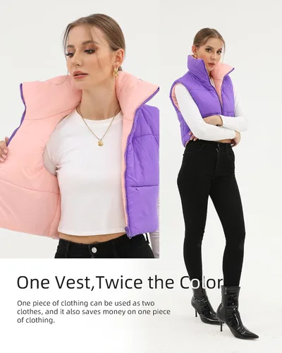 Vista 12 de Xeoxarel Chaleco acolchado corto con bolsillos para mujer (XS-XXL)
