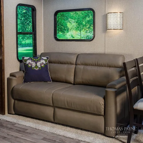 Vista 2 de THOMAS PAYNE sofá tri-plegable Grummond de 68" para RV con tela PolyHyde, conversión de sofá a cama, respaldo removible, fácil instalación