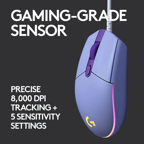 Vista 3 de Logitech G203 RGB - Mouse cableado para videojuegos