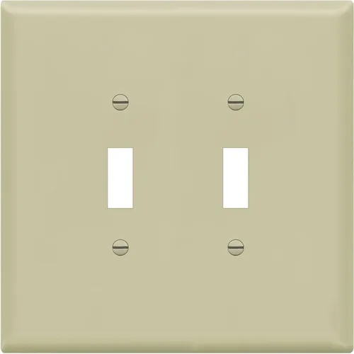 Vista 20 de ENERLITES Placa de Interruptor de Pared Doble, Placa de Interruptor de Palanca, 2-Gang Tamaño Mediano 4.88" x 4.92", Policarbonato Termoplástico