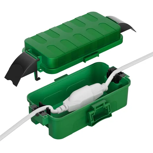 Vista 29 de IP55 Pequeña caja eléctrica al aire libre impermeable, para regleta Inner 5.9 x 3.2 x 1.8inch, Extension Cord Cover with Detachable Awning Covers
