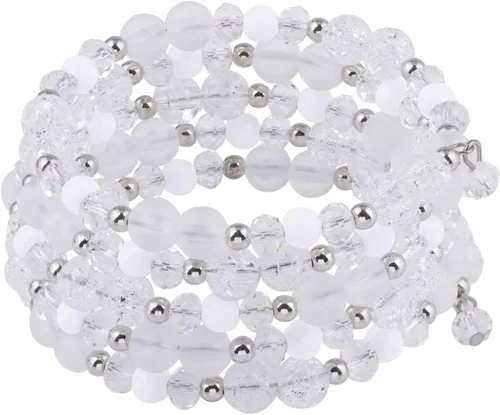 Vista 10 de Coiris Pulsera de cuentas amarillas de múltiples capas, pulsera ajustable para mujer BR1202