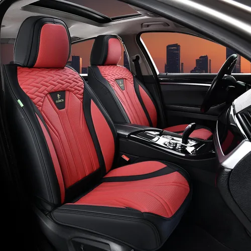 Vista 41 de FLORICH Fundas de asiento para automóviles, fundas de asiento impermeables, fundas de asiento de cuero para automóvil, paquete de 2, protector