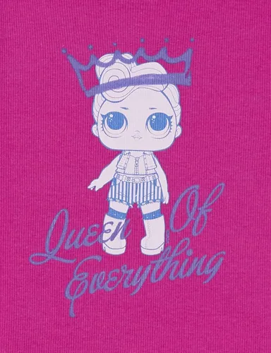 Vista 2 de L.O.L. Surprise! Linda camiseta Queen Needs Her Crown para niñas y niñas, paquete de 2