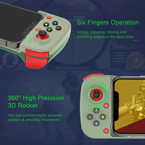 Vista 5 de Megadream Controlador de videojuegos móvil para iPhone iOS Android PC funciona con iPhone 14131211X, iPad, Samsung Galaxy, TCL, tablet, Call of