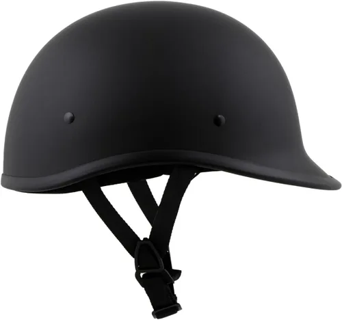 Vista 7 de Milwaukee Helmets MPH9750DOT - Casco de media motocicleta negro mate aprobado por puntos para hombres y mujeres, talla L