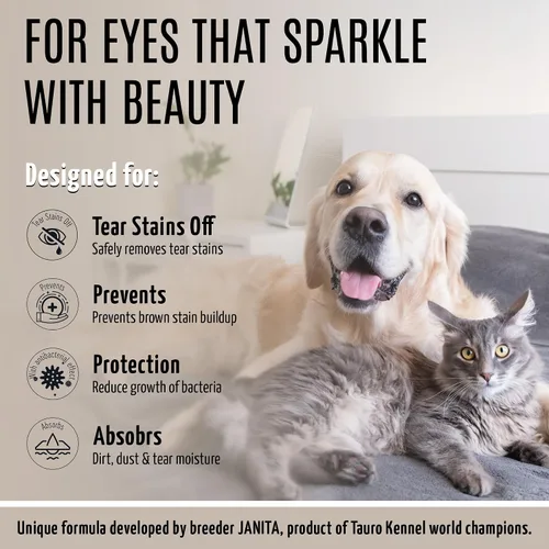 Vista 10 de Tauro Pro Line - Removedor de manchas de lágrimas natural para perros, máscara de arcilla, 1.69 onzas líquidas Fórmula de escudo suave, para ojos