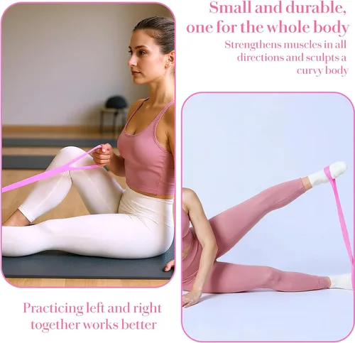 Vista 6 de Figura 8 Banda de resistencia con asas Bandas elásticas para entrenar brazo espalda hombro entrenamiento Cuerdas elásticas Equipo de ejercicio