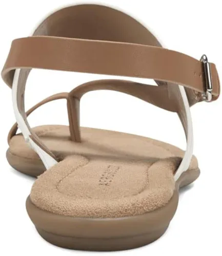 Vista 3 de Aerosoles Sandalias planas AWA para mujer, 9, Blanco