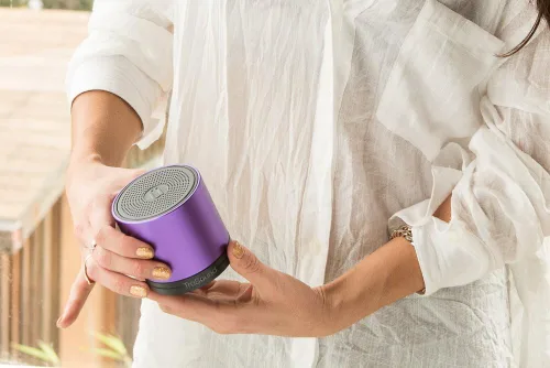 Vista 3 de TruSound - Altavoz Bluetooth inalámbrico portátil, mini altavoz Bluetooth con micrófono, altavoz de subwoofer fuerte, altavoz portátil