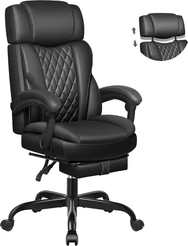 Vista 11 de Office Chair Flip Up Arms, Executive Leather Office Chair Ergonomic Desk Chair with Lumbar Support, Adjustable Headrest, Computer Chair Home Office