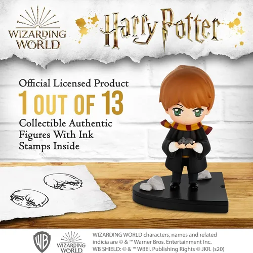 Vista 3 de P.M.I. Harry Potter - Figuras de 3.1 in con estampadores, colección premium, 1 paquete de caja con ventana (S2)